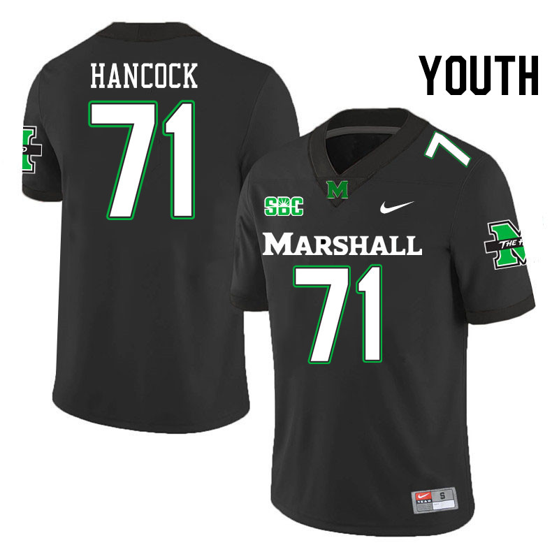 Youth #71 Andrew Hancock Marshall Thundering Herd SBC Conference College Football Jerseys Stitched-B